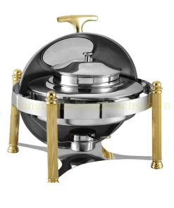 Nồi hâm soup tròn chân vàng inox nắp PC BF-NM721EGKS