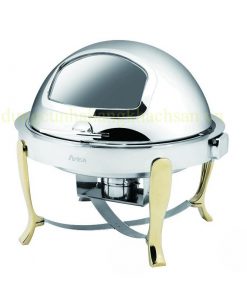 Nồi hâm buffet tròn chân inox vàng nắp PC BFS51161
