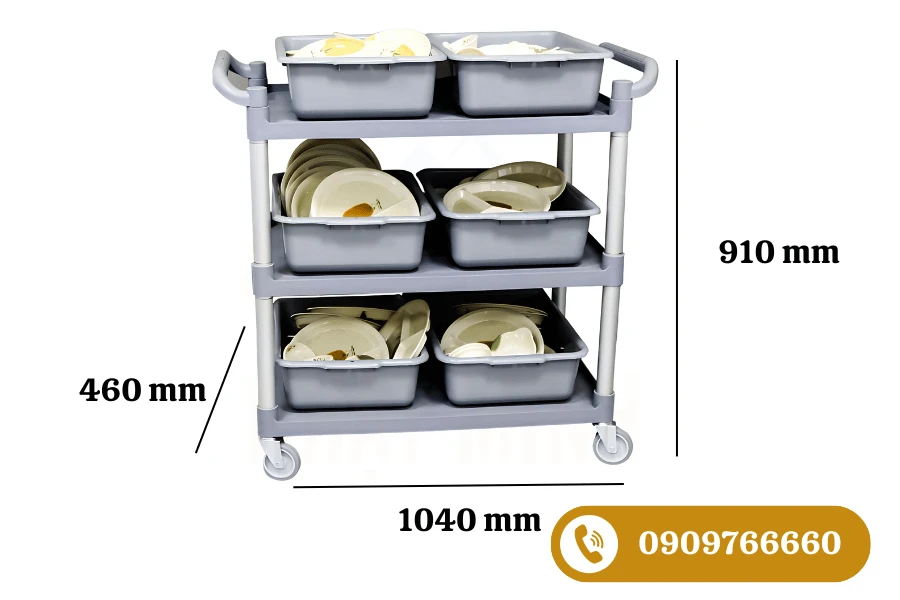 Thông tin chi tiết sản phẩm  xe thu dọn thức ăn GX032E