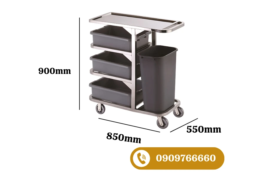 Thông số kỹ thuật chi tiết Xe thu gom thức ăn có hộc rác PT-NM-XTA04