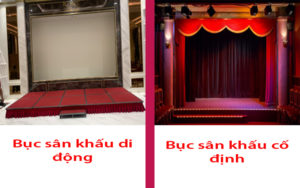 Bục sân khấu di động và bục sân khấu cố định