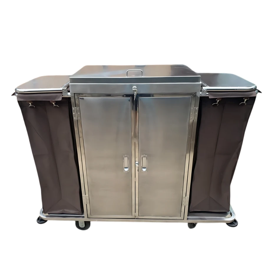 Xe làm phòng inox 2 túi 2 cửa VS61X10-ADD