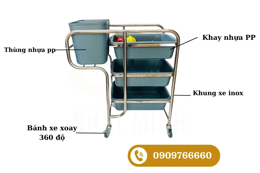 Ưu điểm nổi bật của xe thu dọn thức ăn PT29X02