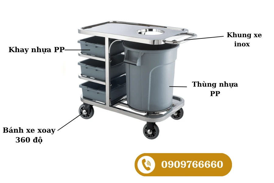 Mô tả xe thu gom thức ăn PT-NM-XTA02