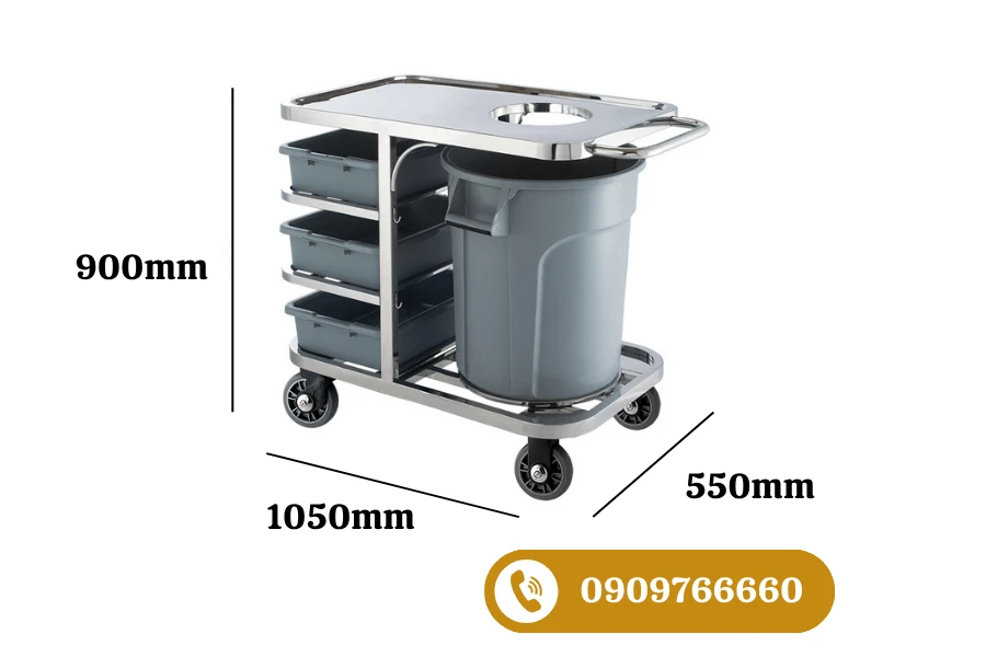 Tổng quan về xe thu gom thức ăn có hộc rác PT-NM-XTA02