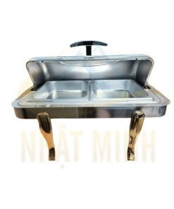 Nồi hâm buffet 2 ngăn chân vàng nắp PC BFS61161-2
