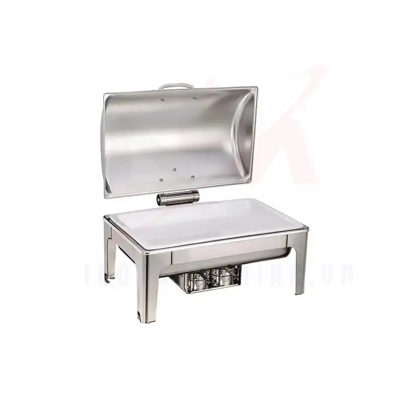 Nồi hâm nóng buffet chữ nhật inox dày nắp thủy lực 1 ngăn BFYF-993CN