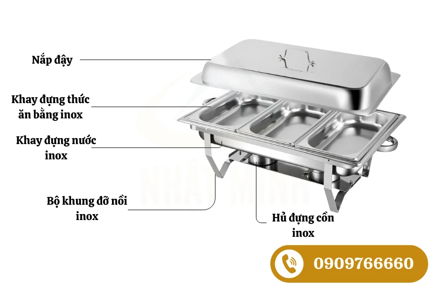 Cấu tạo cơ bản của nồi buffet