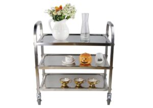 Xe đẩy thức ăn 3 tầng tiện lợi khi sử dụng