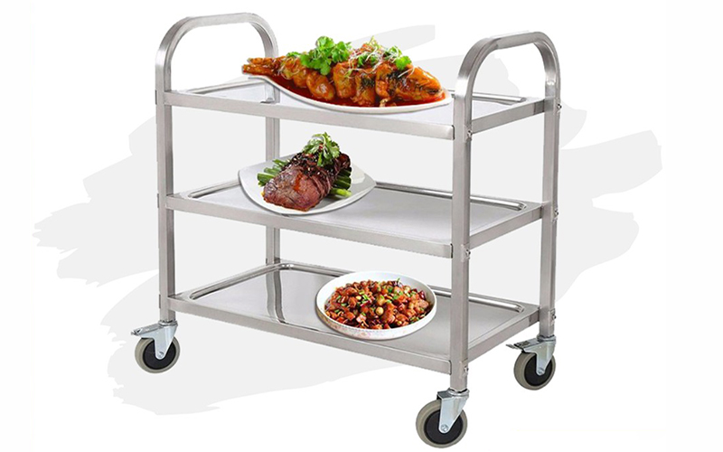xe đẩy thức ăn inox
