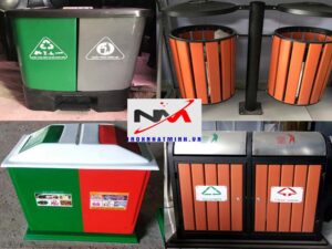 Phân loại thùng rác theo chất liệu