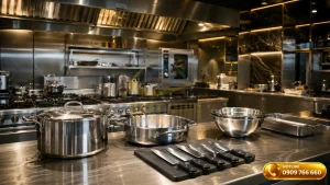 Danh sách dụng cụ nhà bếp nhà hàng khách sạn cần thiết bằng inox cao cấp