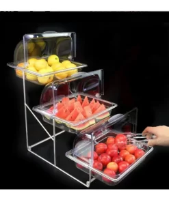Kệ trưng bày thức ăn buffet 3 tầng inox GK-NM-3T024
