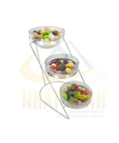 Kệ trưng bày thức ăn buffet 3 tầng inox GK-NM-3T019