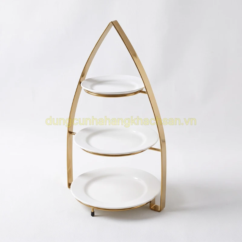 Kệ trưng bày bánh 3 tầng inox GK-NM-3T001