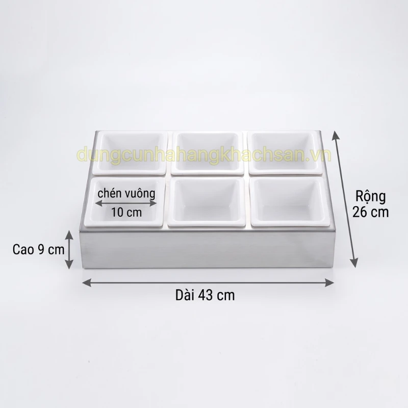 Kích thước kệ đựng sốt topping 2 tầng GK-NM-SI6N2T