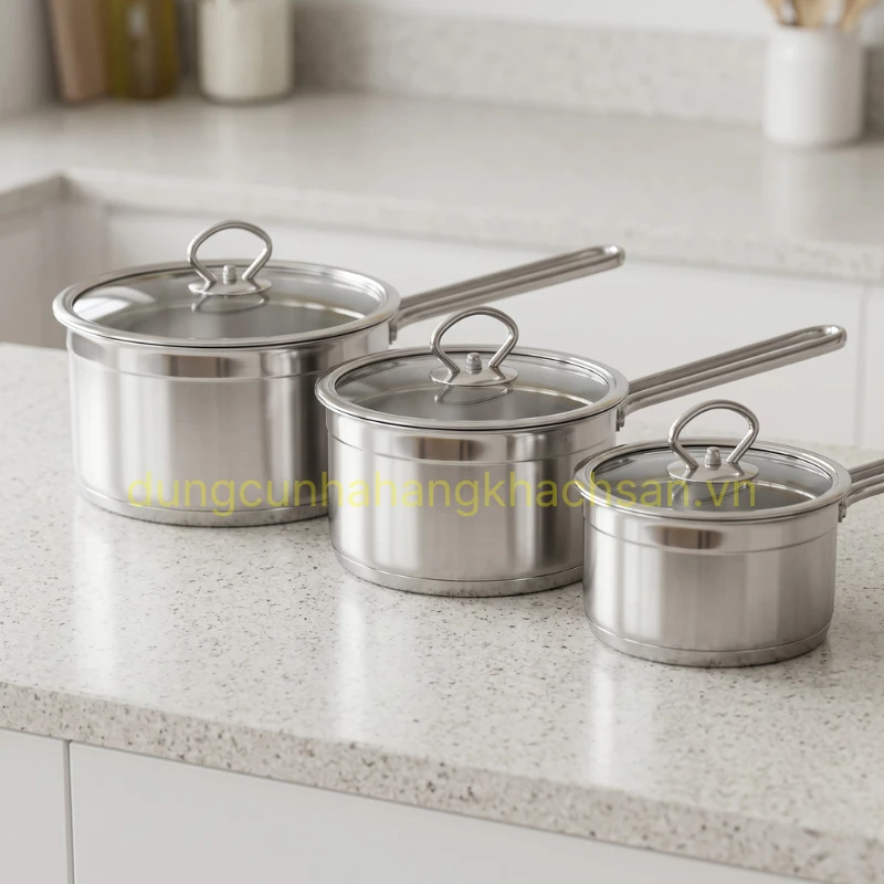 Nồi sốt inox 3 đáy nắp kiếng BE-NM-1605E