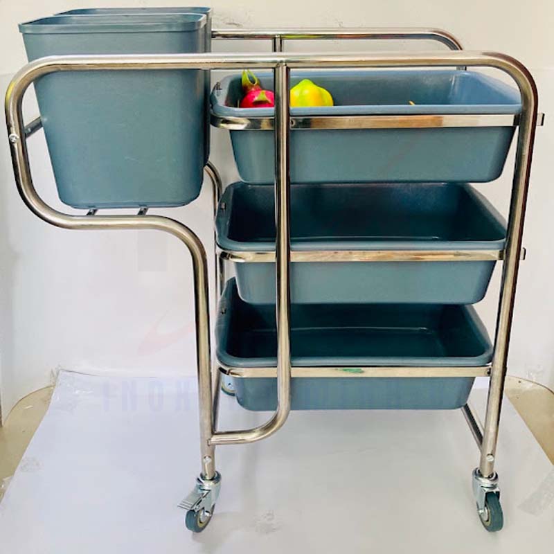 Xe đẩy thu dọn thức ăn ứng dụng ở đâu?