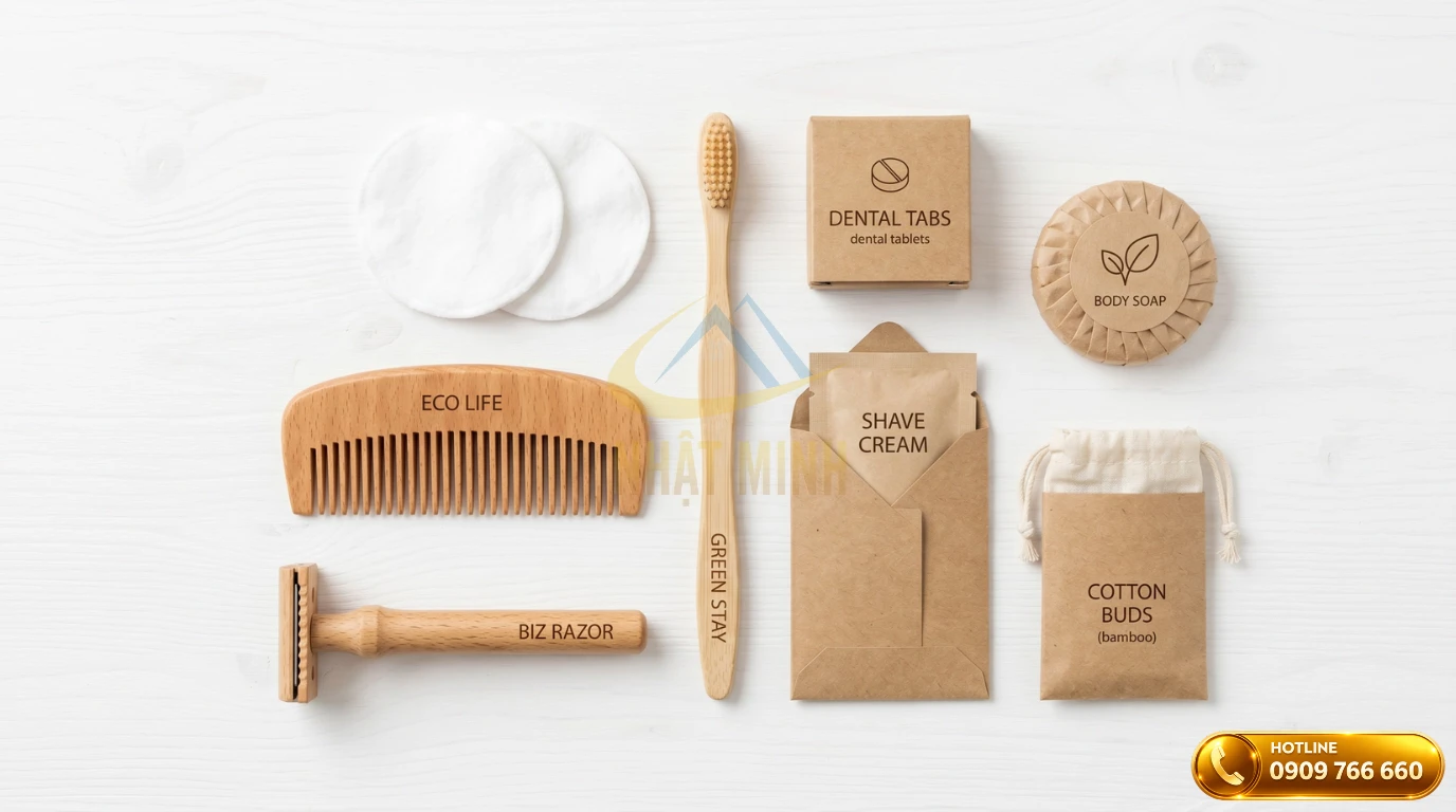 Xu hướng thiết kế amenities khách sạn thân thiện môi trường năm 2026