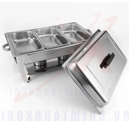 Nồi Hâm Nóng Buffet 3 Ngăn Nắp PC BF-NM-1071C-3