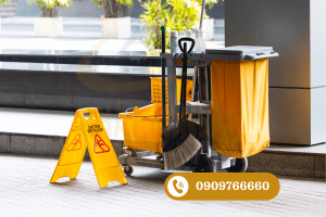 Xe ép nước lau nhà chuyên dụng cho vệ sinh công nghiệp