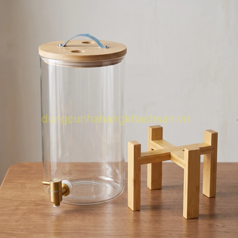 binh-nuoc-trai-cay-chan-go-8-lit-3 Bình Nước Trái Cây Chân Gỗ 8 Lít