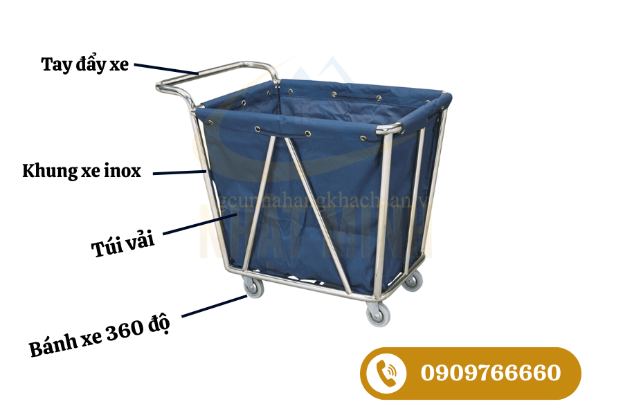 Cấu tạo và đặc điểm kỹ thuật của xe đẩy đồ vải