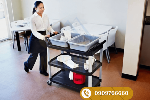 Nhà hàng nhỏ có cần đến xe đẩy thu dọn thức ăn không?
