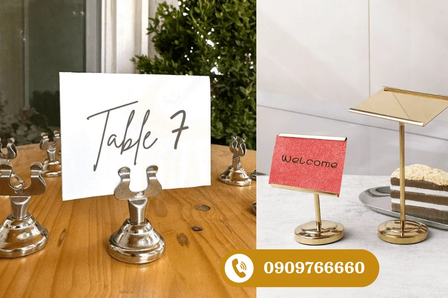 Cây kẹp menu (bảng tên món ăn)