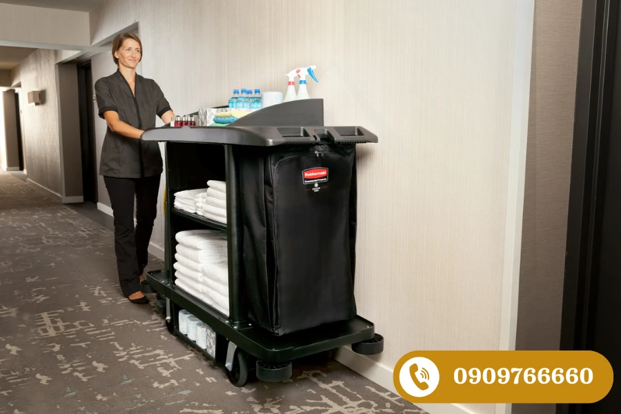 xe dọn phòng khách sạn