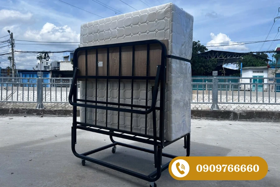 Mẫu giường extra bed gấp gọn (gọn nhẹ, dễ mang vác)