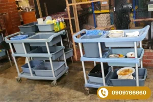 Xe đẩy thu dọn có gây ồn không? Có làm mất thẩm mỹ?