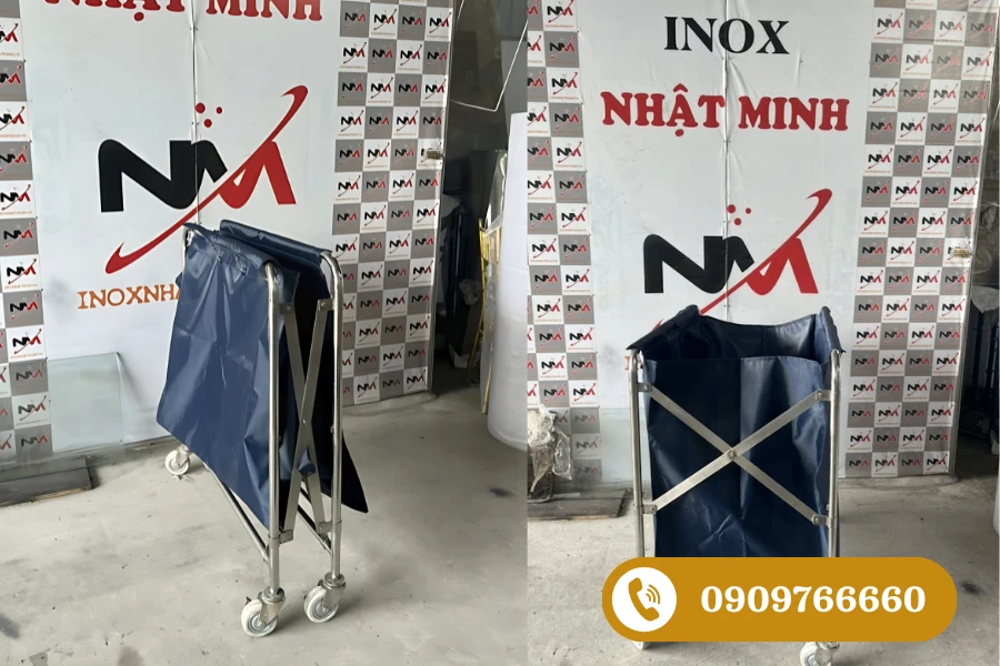 Xe giặt là có khung inox và túi