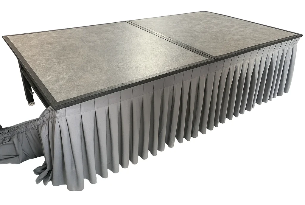 Bục sân khấu lắp ráp cố định màu xám bạc