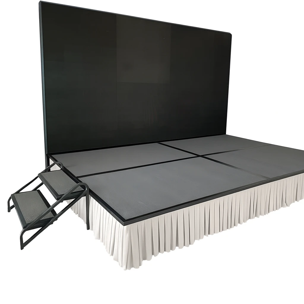 Bục sân khấu di động tone màu đen trắng sang trọng