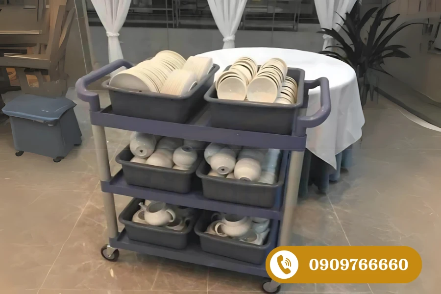 Lợi ích khi trang bị xe đẩy thu dọn thức ăn