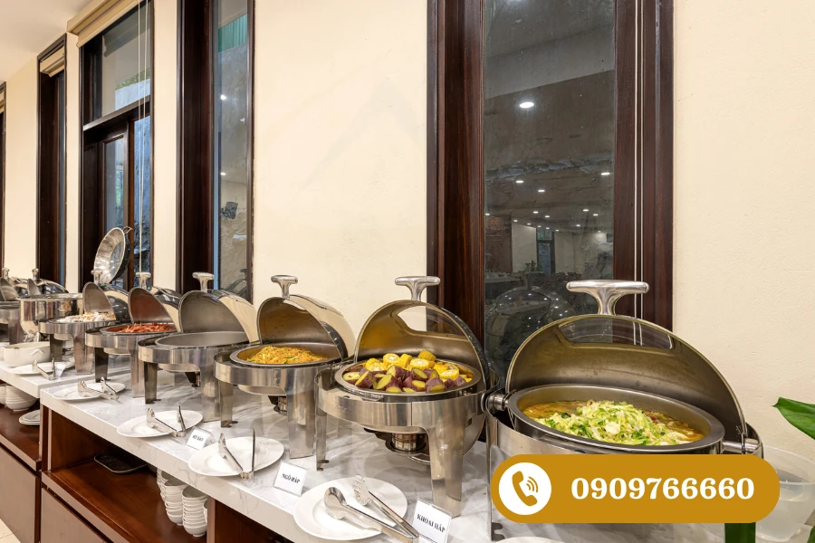 Lưu ý thiết kế và tính thẩm mỹ đồng bộ của dụng cụ tiệc buffet