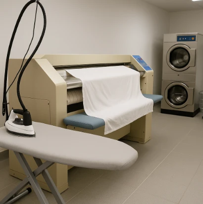 Bàn là hơi nước & máy là ga giường