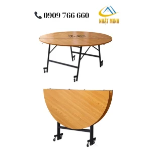 Bàn nhà hàng tròn gấp đôi