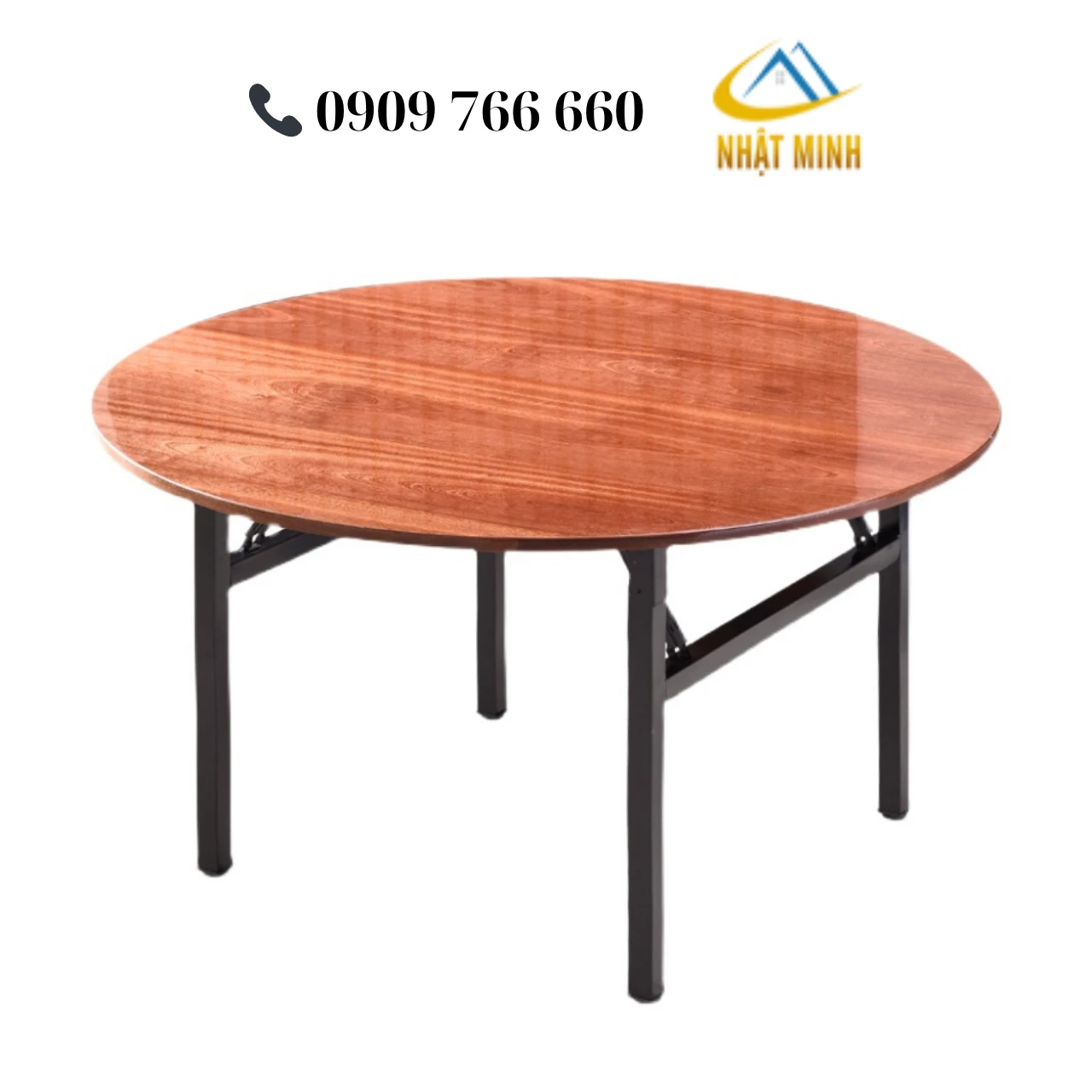 Bàn nhà hàng trong gỗ chân gấp gọn