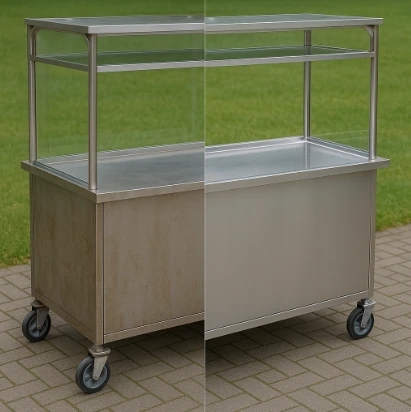 Cách Bảo Quản Xe Đẩy Thức Ăn Inox Khi Để Ngoài Trời