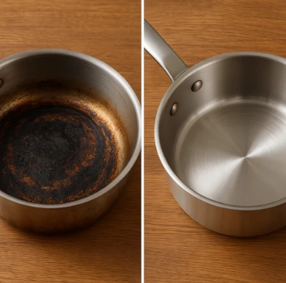 Cách xử lý nồi inox bị cháy đen