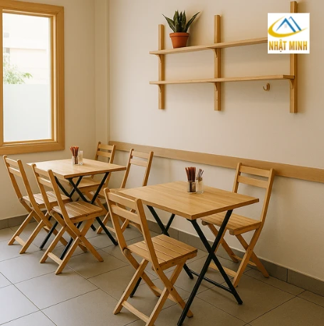 Decor quán ăn bằng gỗ