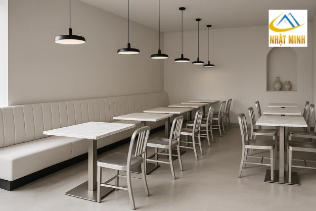 Decor quán ăn tối giản