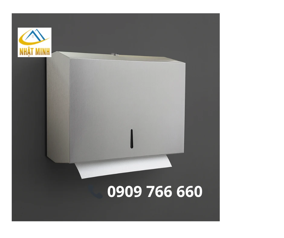 Hộp đựng khăn giấy inox chữ nhật lớn bóng 121614029