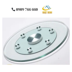 Mâm xoay bàn tiệc kính cường lực