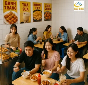 Mô hình quán ăn vặt nhỏ