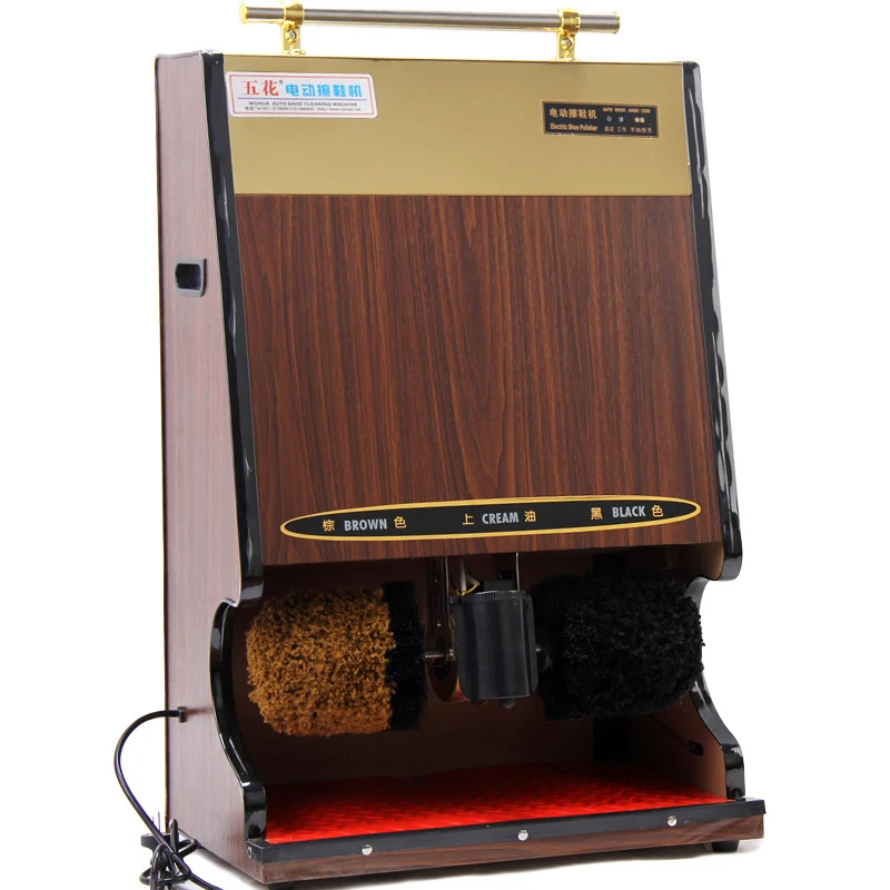 Máy đánh giày tự động bằng gỗ sang trọng