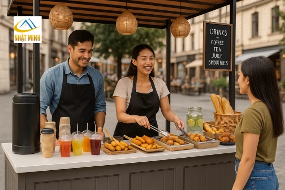 Quán ăn vặt kết hợp bán nước