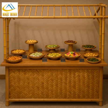 Quầy line tráng miệng kiểu Á Đông
